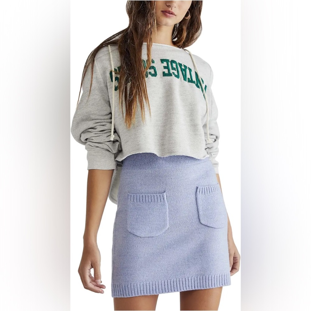 Free People Solid Viola Sweater Mini Skirt
